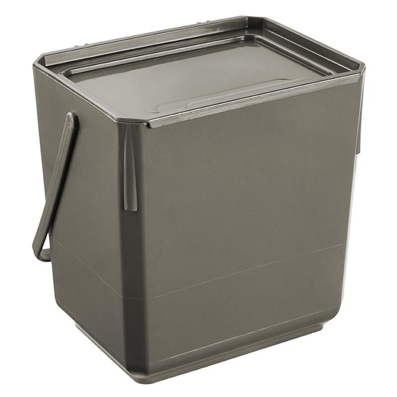 Wertstoffbehälter für Kompostierung 19 x 14,5 x 20,5, umweltfreundlich grau