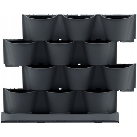 Prosperplast Splofy Blumentopf Rund – 28,2 Liter, Anthrazit, 39,1 X 33 Cm, Kunststoff