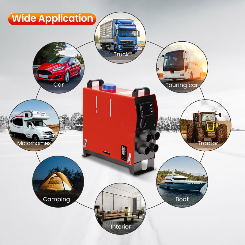 5KW 12V 4-trous Air Diesel Heater Chauffage de l'air pour Caravane Camion  Bus