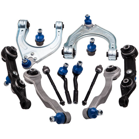 Maxpeedingrods – Kit de 12 bras de contrôle pour Mercedes Classe E W211 CLS C219 S211 – Essieu avant – Matériau enduit de poudre noire – Remplacement direct