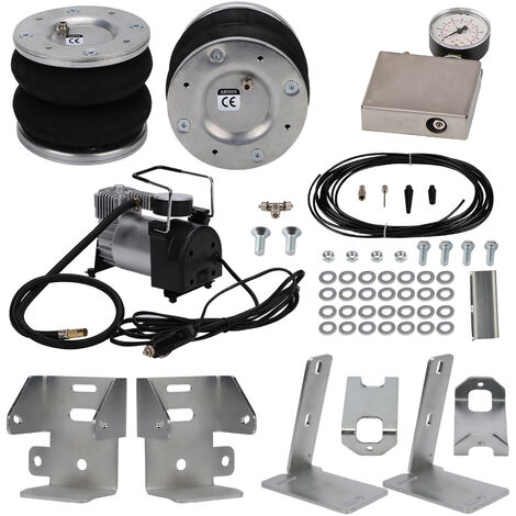 Maxpeedingrods – Kit de suspension pneumatique 12V – Compresseur 4000kg – Pour Ford Transit 2001-2020 RWD – Double roue arrière – Acier galvanisé