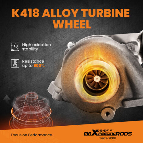 maXpeedingrods Turbocompresseur TD025 Turbo pour 207 307 maXpeedingrods Turbocompresseur TD025 Turbo pour 207 307