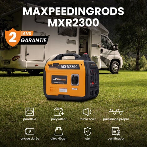 [JAMAIS UTILISE] 2300W Groupes électrogènes inverter à essence 4 temps avec prises USB et 230 V Générateur silencieux léger secours pour les Camping maXpeedingrods jamais utilisé