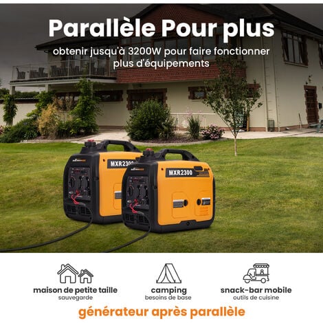 [JAMAIS UTILISE] 2300W Groupes électrogènes inverter à essence 4 temps avec prises USB et 230 V Générateur silencieux léger secours pour les Camping maXpeedingrods jamais utilisé