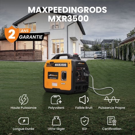 [JAMAIS UTILISE] 3300W Groupe électrogène inverter à essence 4 temps avec prises USB et 230 V générateur silencieux léger secours pour les caravanes de garage camping maXpeedingrods jamais utilisé