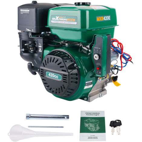 BFO – Moteur à essence 420cc OHV horizontal 4 temps – Puissance 8 kW – Démarrage électrique et recul – Pour karts et compresseurs