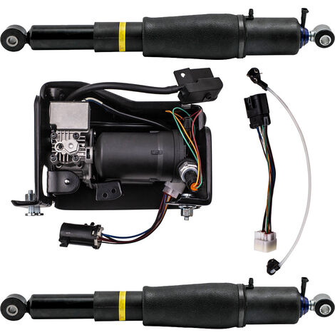 2x Arrière Amortisseur 1x Pompe De Compresseur for Cadillac Chevrolet 88965458 (1/5)
