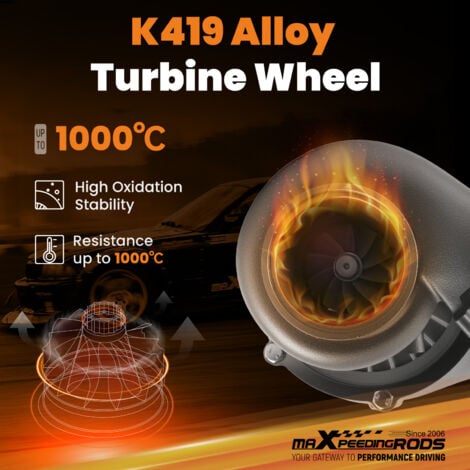 GT30 GT3037 GT3076 T3 Flange A/R .6 Turbine A/R .82 Billet turbocompresseur