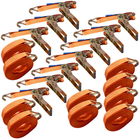 10PCS 5000kg 50mm x 8m Heavy Duty RATCHET STRAP Tie Down 5 Ton Sangles Rochet (1/5)