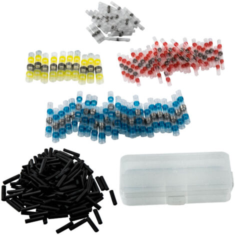 300 pièces Connecteur à Souder Gaine Thermorétractable Bout Assortiment Cbl (1/5)