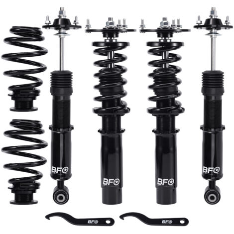BFO – Amortisseurs combinés filetés BMW E46 – Réglables en hauteur 25-75mm – Conduite dynamique – Système à double tube