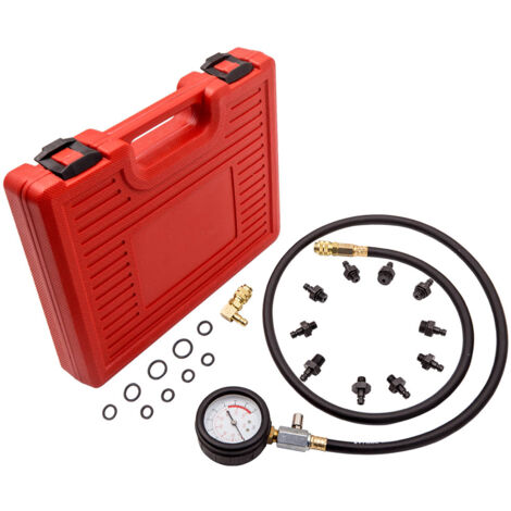 Manomètre Carburant 0‑140 PSI TU‑114 - Kit Test Pression Injection Essence Pour Voiture Et Moto