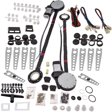 Kit Universel Lève-vitre Voiture Kit De Conversion De Commutateur De Lève-vitre électrique Universel, Mise à Niveau Pour Véhicule à 2 Portes, Van SUV Accessoire Auto Upgrade électrique