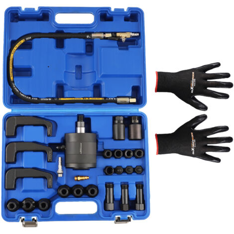 Kit Extracteur Injecteur Pneumatique 24 Pièces DOCAS – 19 Adaptateurs + Marteau – Pour Moteurs Diesel
