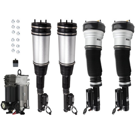 Maxpeedingrods – Suspension pneumatique avant et arrière pour Mercedes Classe S W220 – 4 pièces avec compresseur – Système Airmatic – Remplacement direct