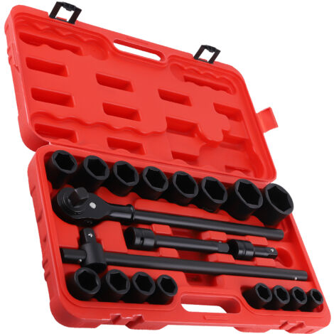 21x 3/4 pouces Drive Deep Impact jeu de douilles 19mm-50mm extension de cliquet (1/5)