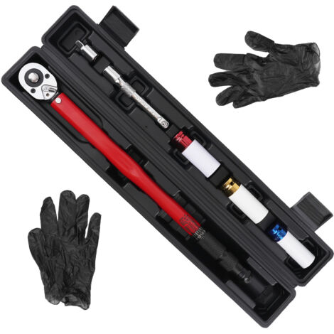 Clé Dynamométrique 30-210 Nm for Véhicules avec Embouts 17/19/21 mm et Gants