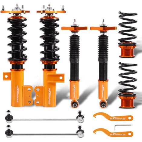 Kit Suspension Coilover Réglable Pour Renault Clio 3 (2005-2012) - Abaissement 0-25 Mm, Amortisseurs Avant/arrière