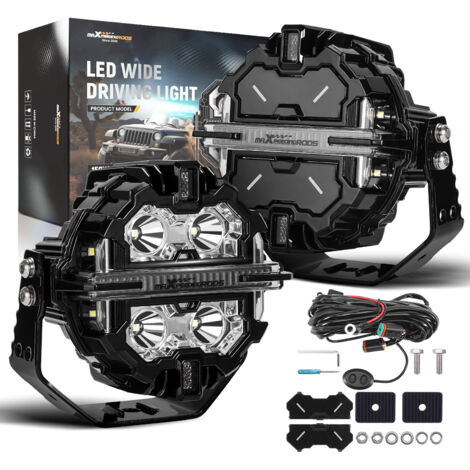 Feux LED Rond 5inch Double Face For Excavatrice Bulldozer Marine IP68 21360LM (1/5)