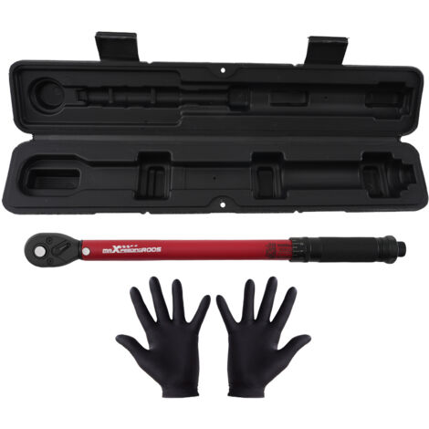Clé à Couple 3/8" 5-60Nm 72 Dents Serrage Bidirectionnel pour Auto Vélo