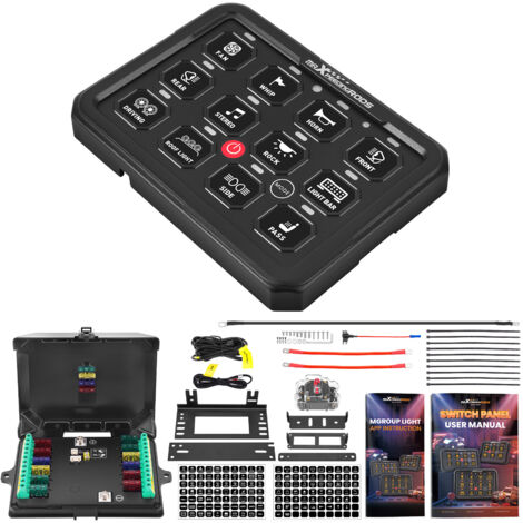 Panneau Commutateur Tactile 12 Gang RGB APP Control pour Pickup 4x4 SUV Bateau (1/5)