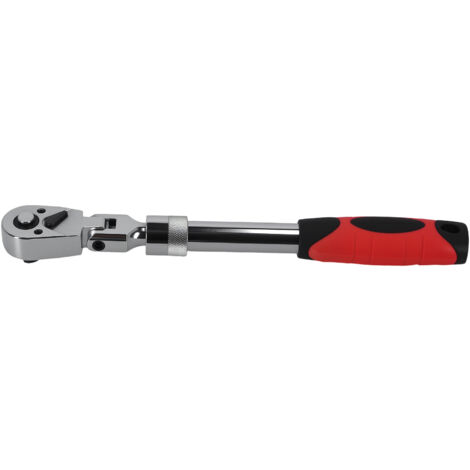 Clé à Cliquet 3/8" 72 Dents Arc 5° Extensible 250-315mm Tête Flexible Acier