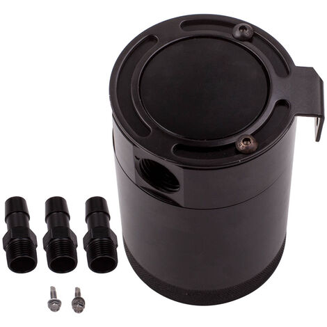 Universal 3 Port Compact Baffled Oil Catch Can Tank Filtre Séparateur Air-huile (1/5)