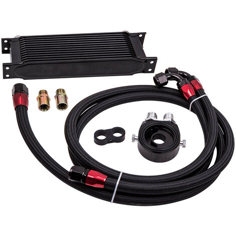 13 Row 10AN Transmission Oil Cooler Filter Adapter Hose Fitting Kit Universal (1/5)