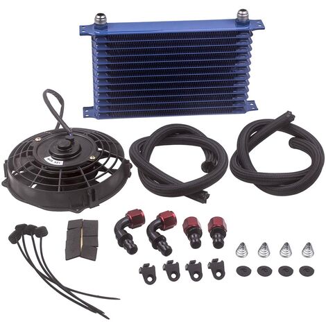 BFO – Kit de thermostat sandwich pour refroidisseur d'huile 13 rangées – 10AN – Aluminium T-6061 – Réduction de température moteur - ROW 10 AN OIL