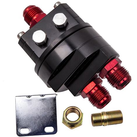 Black Oil Filter Relocation Kit + Cooler Sandwich Plate Adapter AN10 3/4X16 neu (1/5)