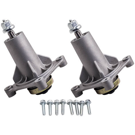 Maxpeedingrods – Assemblage de broche 2x pour tondeuses Craftsman Husqvarna Poulan Pro – Longueur 195mm – 4 trous de montage – 5 points étoilés (1/5)