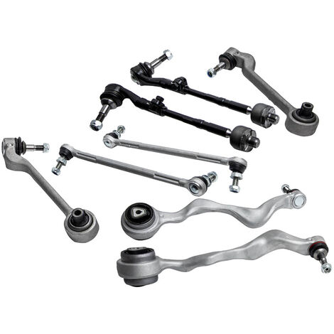 Maxpeedingrods – Kit de bras de suspension avant 8 pièces pour BMW 1 E87, 3 E90, E91, E92, E93 – Aluminium avec roulements en caoutchouc – Installation professionnelle recommandée