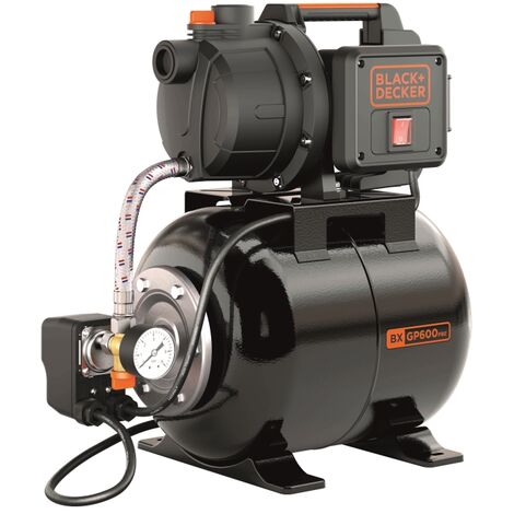 BLACK+DECKER BXGP600PBE Bomba Autoaspirante con Caldera (19 litros) para Aguas Limpias (600 W, Caudal max. 3.100 l/h, Prevalencia max. 35 m)