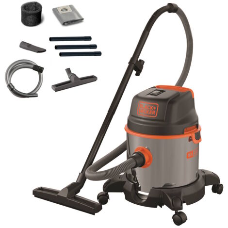 BLACK+DECKER Aspirador multiuso BXVC20XE de sólidos y líquidos (Potencia absorbida 1400 W, Capacidad del depósito 20 l)