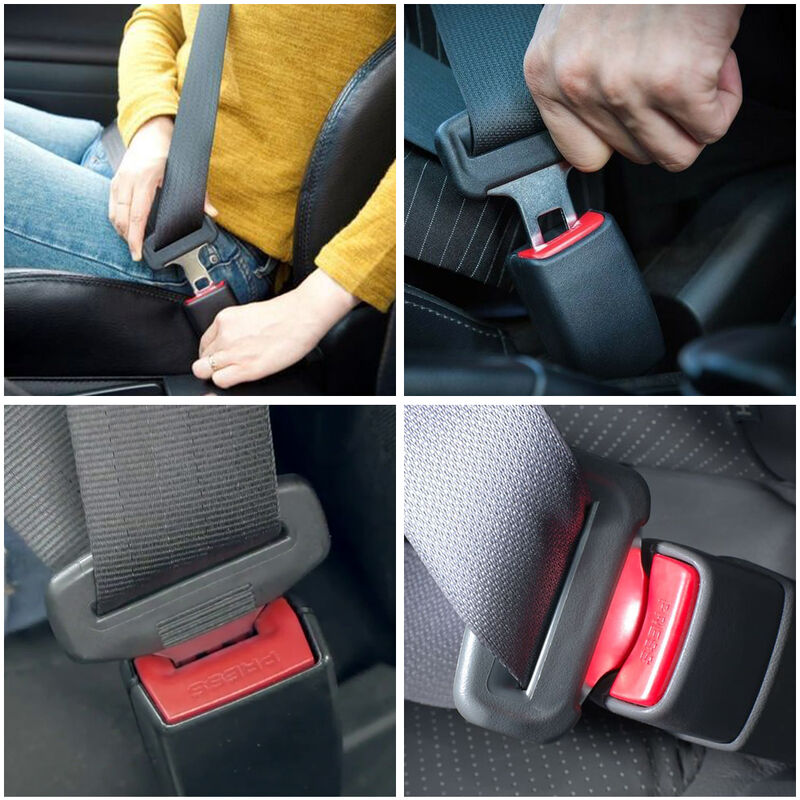 2 Sets Retractable 3-Point Safety Seat Belts - Universal Fit, Gray, Adjustable, ECE Certified