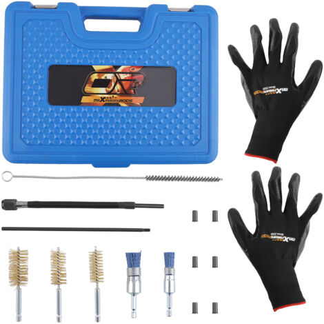 14X Universal Injector Seat Brush Cleaner Cleaning Tool Kit +Gloves Upgrade (1/5)