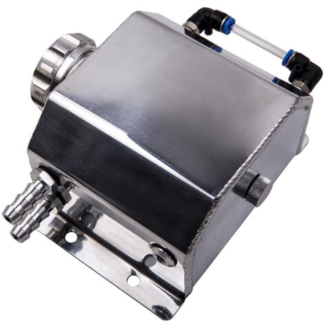Universal 1000ml Aluminium Oil Catch Can Breather Tank Bottle Reservoir