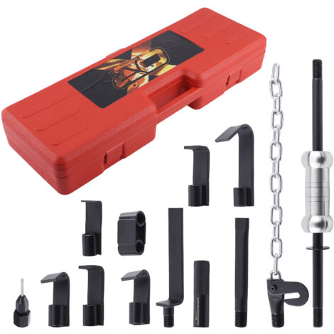 13x Dent Puller Set 10lb Heavy Duty Steel Slide Hammer Puller Garage Car Tools (1/5)