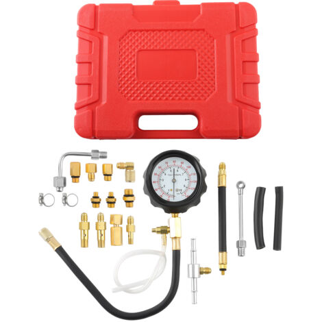 Fuel Injection Tester Fuel Injection Gauge Pressure Tester Test Kit Car System Pump Tool Set ...