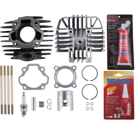 Cylinder Barrel Kit For Yamaha PW80 w/ Gasket, Piston, Head & Studs. PW PY BW 80 (1/5)