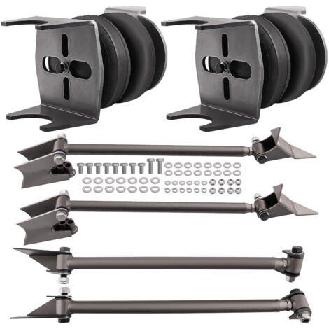 2500lb Axle Bags Triangulated + Heavy Duty Steel Bars Weld-On 4 Axle Link Kit (1/5)