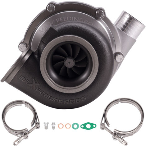 GT3076R GT3037 Ceramic Dual Ball Bearing Billet Turbo Compressor 0.63 AR V-Band (1/5)
