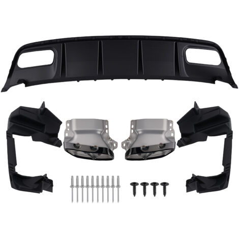 Gloss Black Rear Diffuser For Mercedes A Class W176 2012-18 A45+exhaust Tips (1/5)