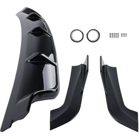 Gloss Black Rear Diffuser Lip Valance Bumper + Side Spats For BMW X5 F15 M Sport