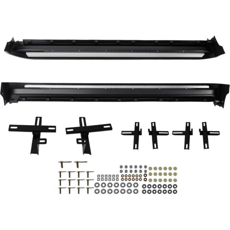 Aluminium Side Step Running Board for Nissan X-Trail T32 14-20 Black Non-Slip