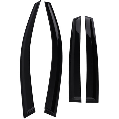 Rain Guard Shields for VW POLO MK5 09-17 Outside Mount Black Window Guards 4PC (1/5)
