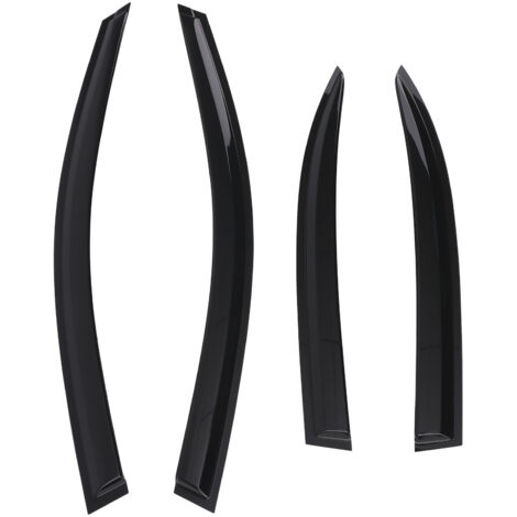 Rain Visor Shields for Mercedes C-Class 14-22 Outside Mount Black Tinted 4pc Set (1/5)