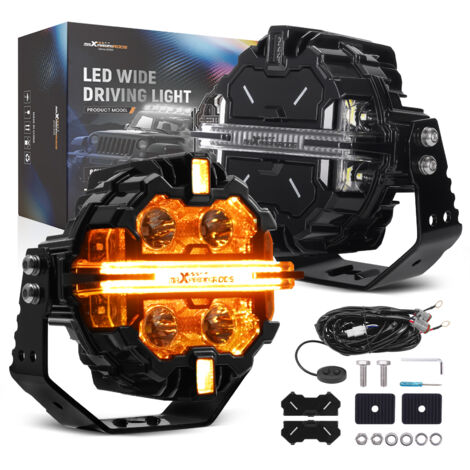 5 inch LED Pod Lights 270° Beam White Amber DRL For 4WD SUV ATV Marine 12V IP68 (1/5)