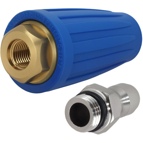 360° Pressure Washer Turbo Nozzle Rotating 4000PSI Brass Copper 1/4'' Connect (1/5)