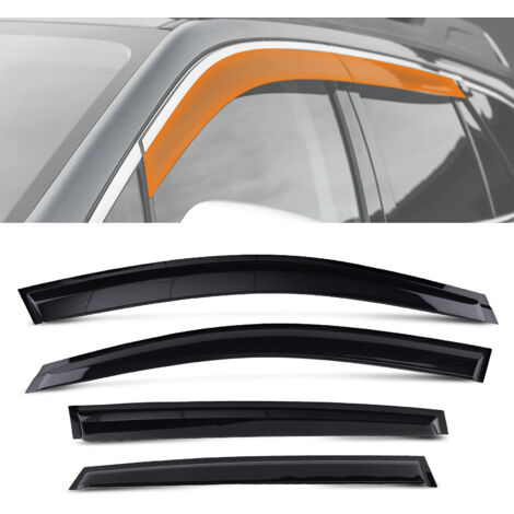 Black Window Deflectors for HONDA CR-V MK4 2012-2017 Rain Guards Sun Visors Set (1/5)